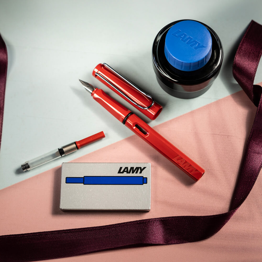 Kişiye Özel Lamy Safari 2022 Special Edition Dolma Kalem M Uç Strawberry 20S-F - LAMY (1)