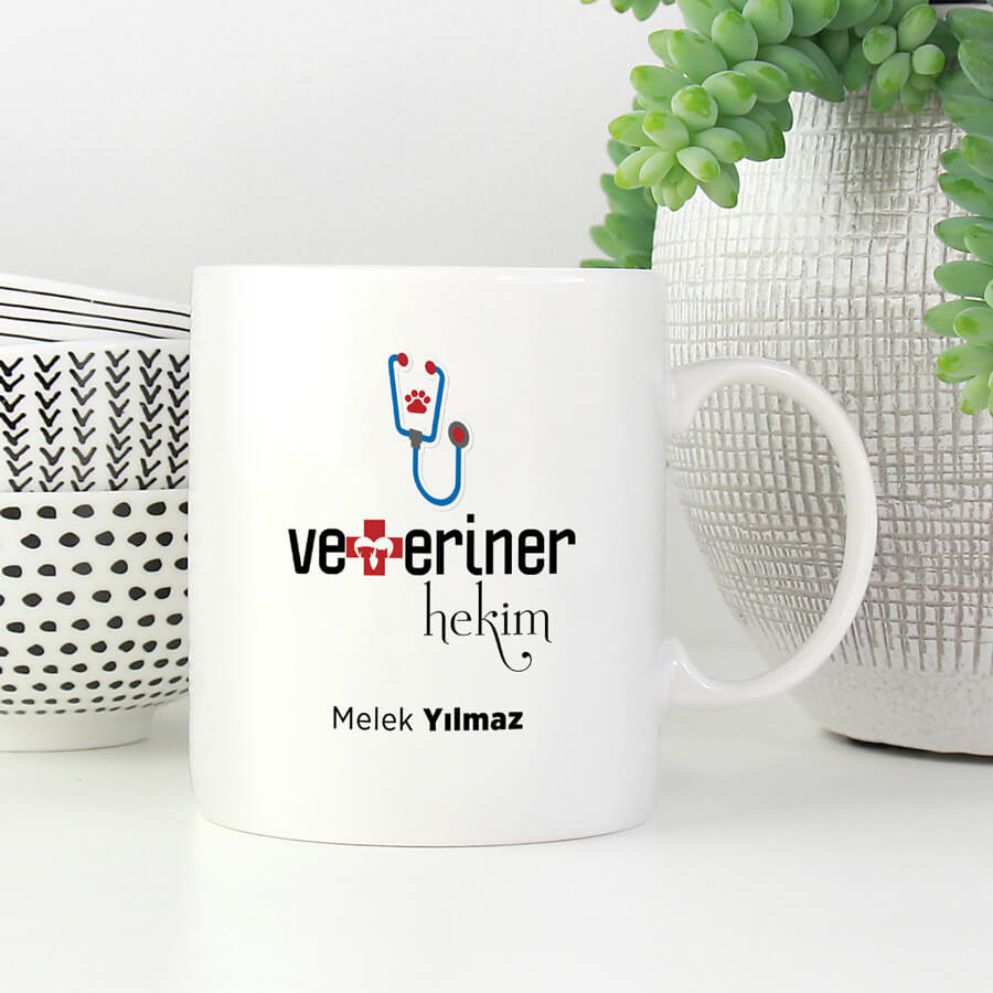 Veterinere Hediye İsme Özel Kupa - Hediyesec